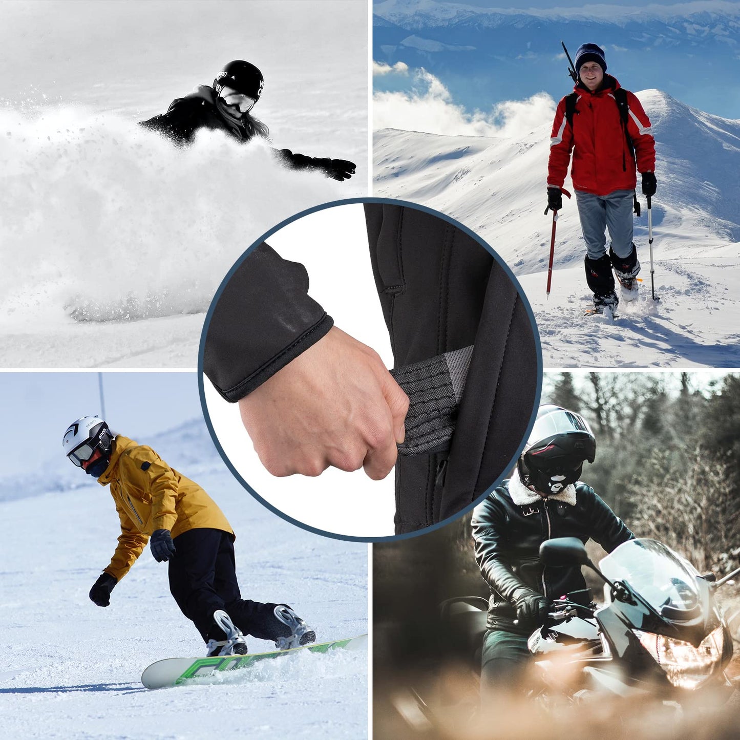 ROCKBROS Winter Cycling Skull Cap Thermal Helmet Liner with Earflaps for Men Women