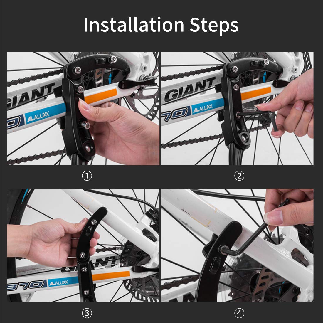 ROCKBROS Adjustable Bike Kickstand for 24“-28“ Bikes