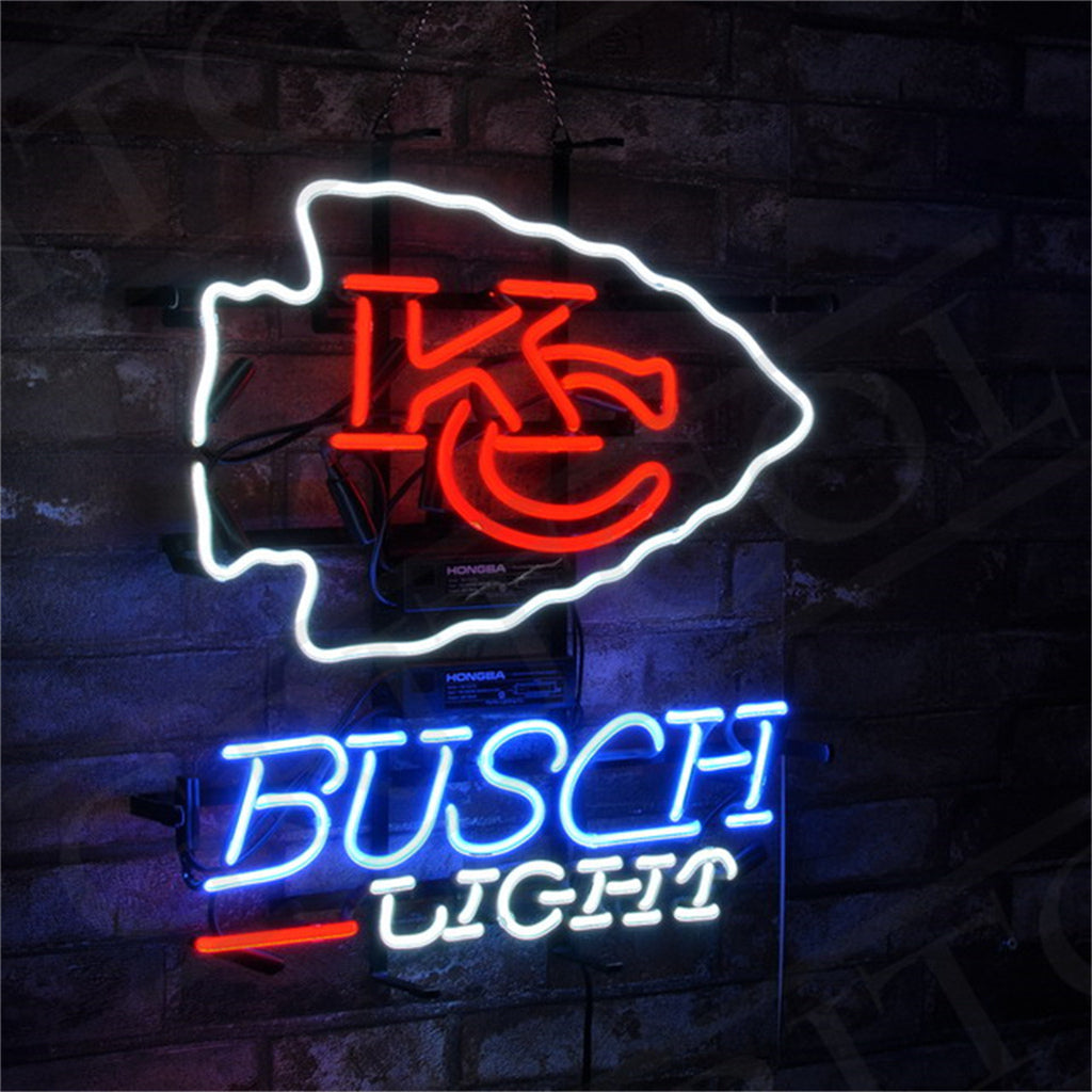 KC Kansas City Chiefs Busch Light Neon Signs