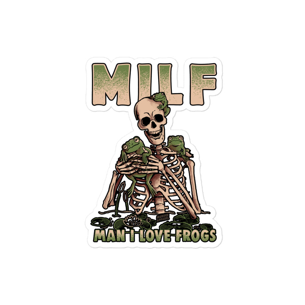Man I Love Frogs MILF Sticker