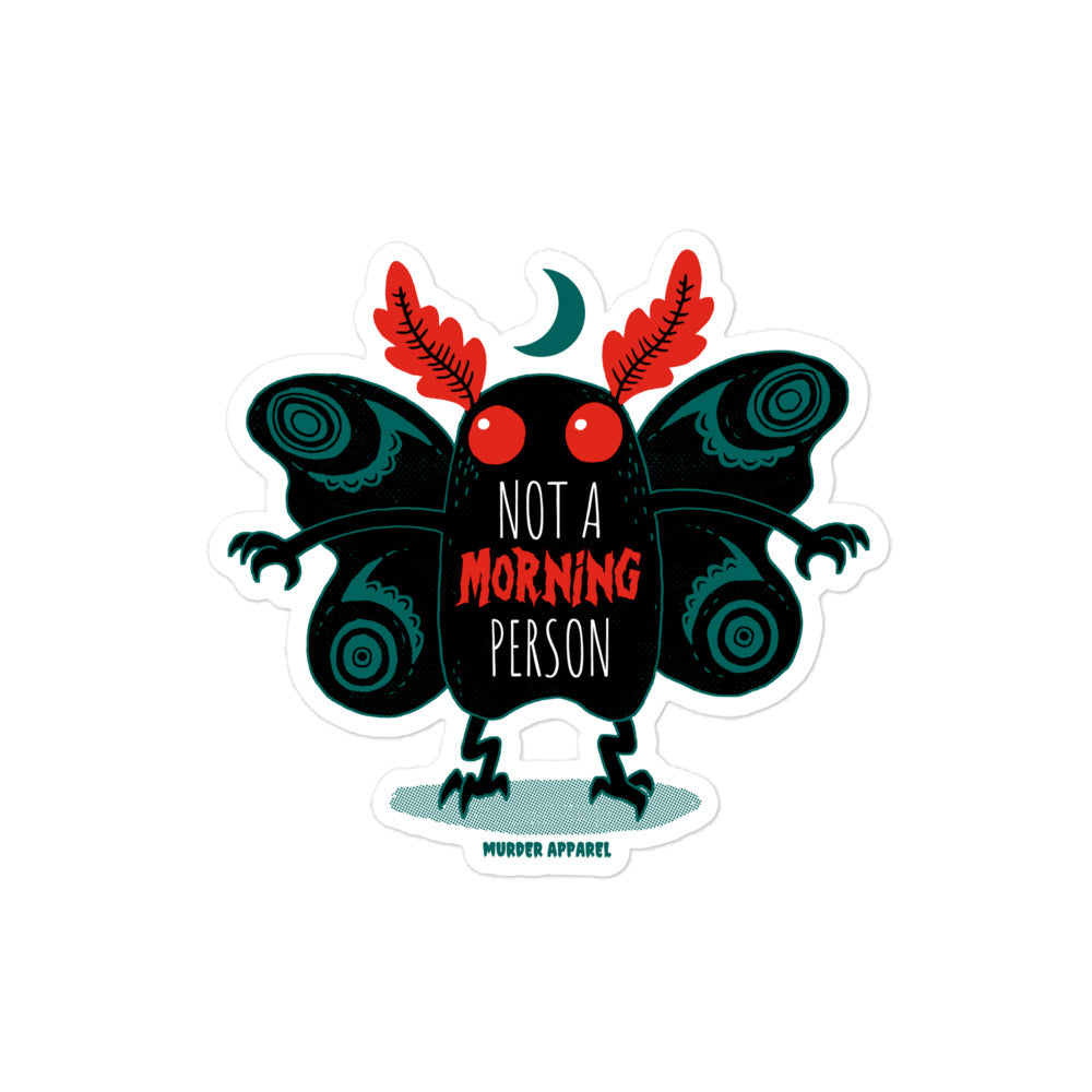 Mothman Morning Person Sticker