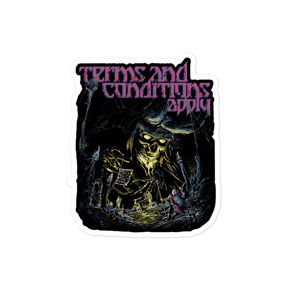 Terms and Conditions Apply - Undying Warlock Sticker