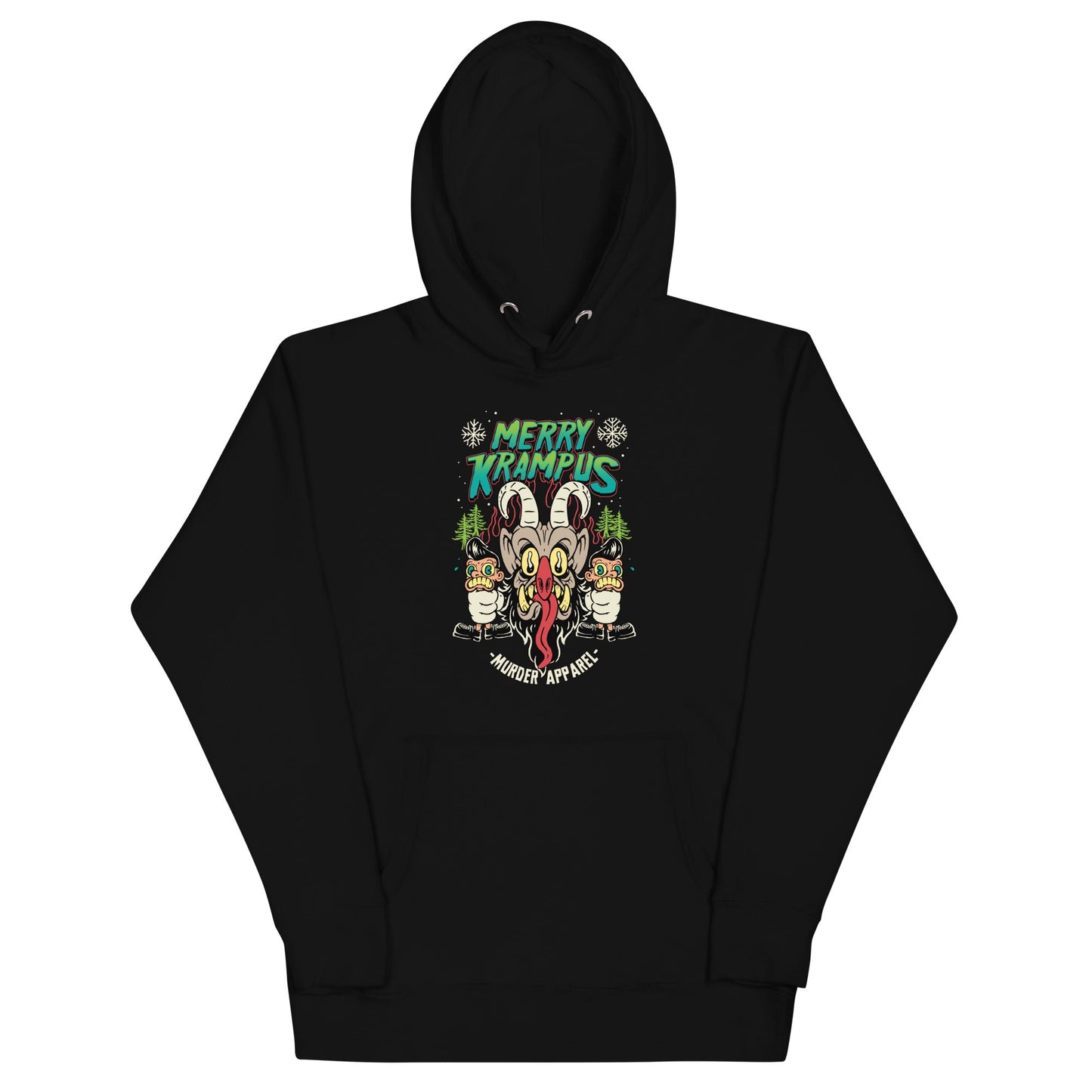 Merry Krampus Retro Neon Hoodie