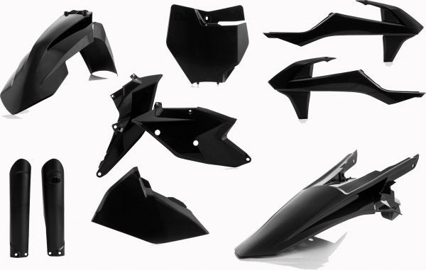 ACERBIS SX125-150 SXF250-350-450 16-18, SX250 17-18 BLACK Plastic Kit