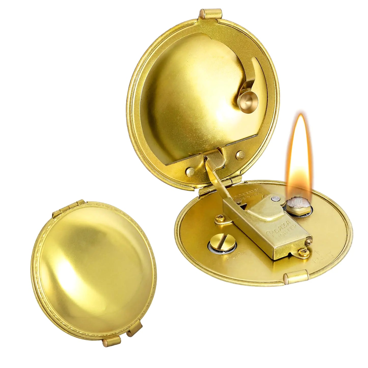 YUSUD Vintage Trench Lighter Cool Pipe Lighter with Auto Ignition Compact Lighter Fluid Refillable Metal Wick Lighter Antique Kerosene Lighter Unique Copper Lighter Fancy Gifts for Men Women