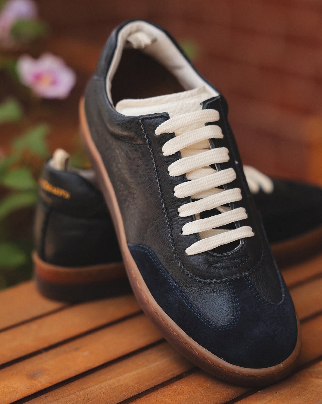Chance/101 Blue Leather Lace Up Sneaker