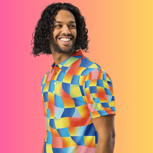 Abstract Rave Polo for EDM Enthusiasts
