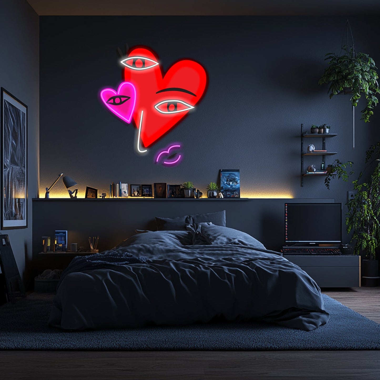 UV Printed Abstact Neon Wall Art- LV0111