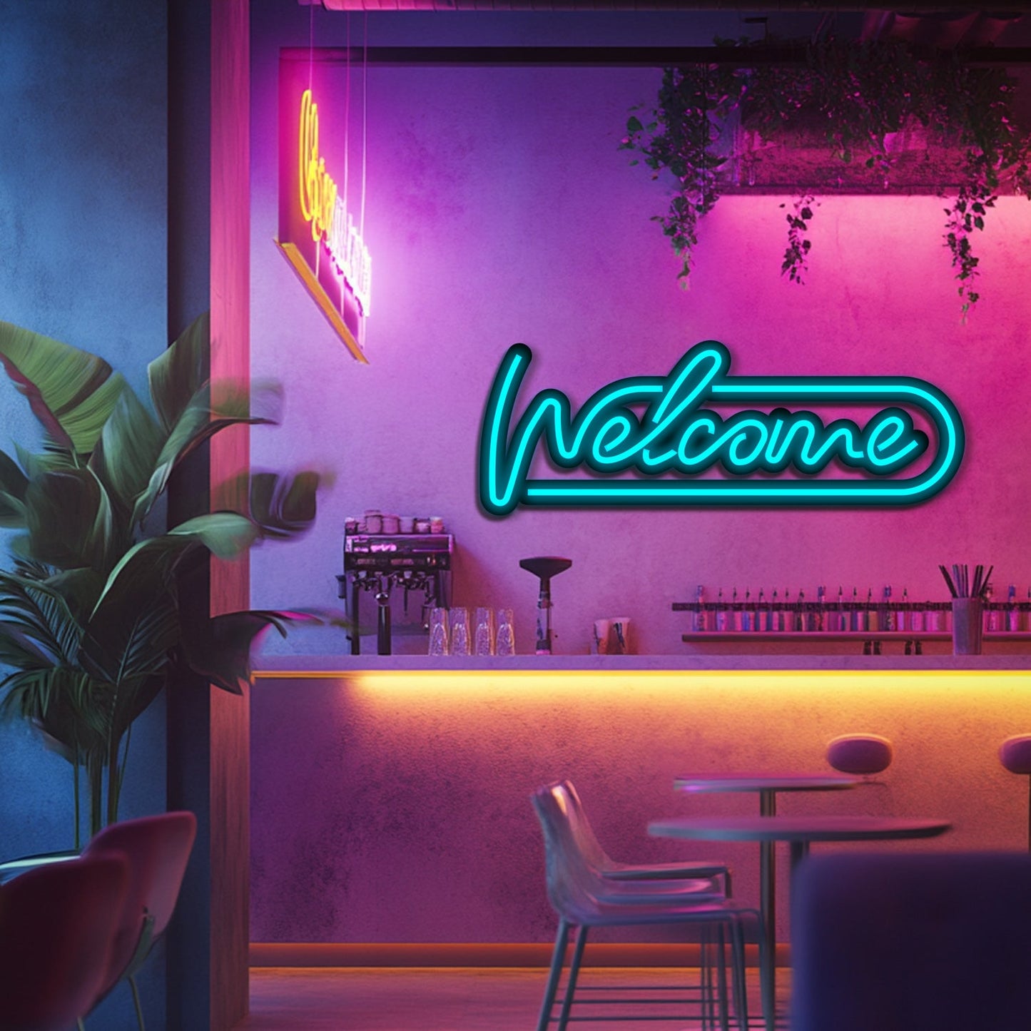 Welcome Metal Neon Wall Art- LN0146