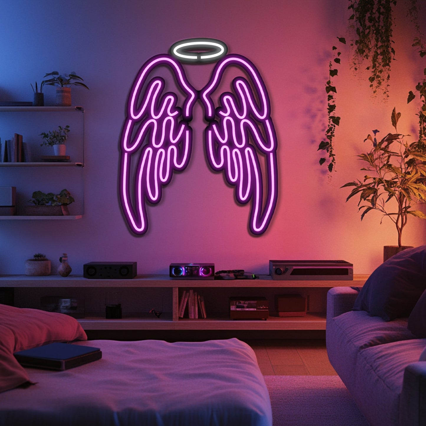 Wings Metal Neon Wall Art- LN0202