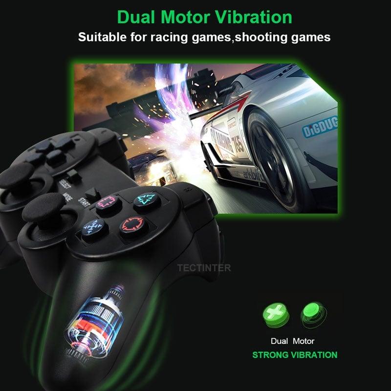 Modern Purple Wireless Joystick Gamepad Controller Along With Double Vibration Shock Perfect For PC Laptop Smart TV