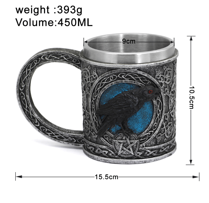 Viking Odin Raven Stainless Steel Mug