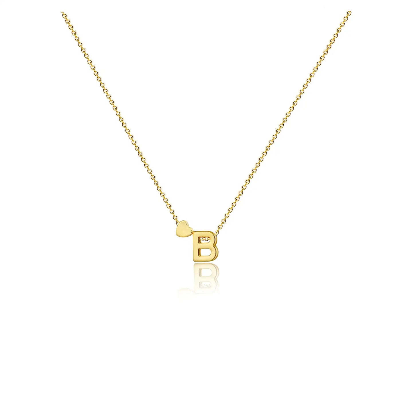 CAROVO Initial Necklaces for Women Dainty 14K Gold Plated Letter B Initial Pendant Necklace Simple Gold Initial Necklaces Jewelry Gifts for Women Valentines Gifts