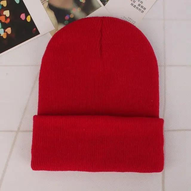 New Winter Hats for Women Men Beanies Knitted Solid Cool Hat Girls Autumn Female Beanie Warm Bonnet Casual Cap For Winter Knitted Autumn Winter Cap Warm Elastic Winter Women and Men Hat
