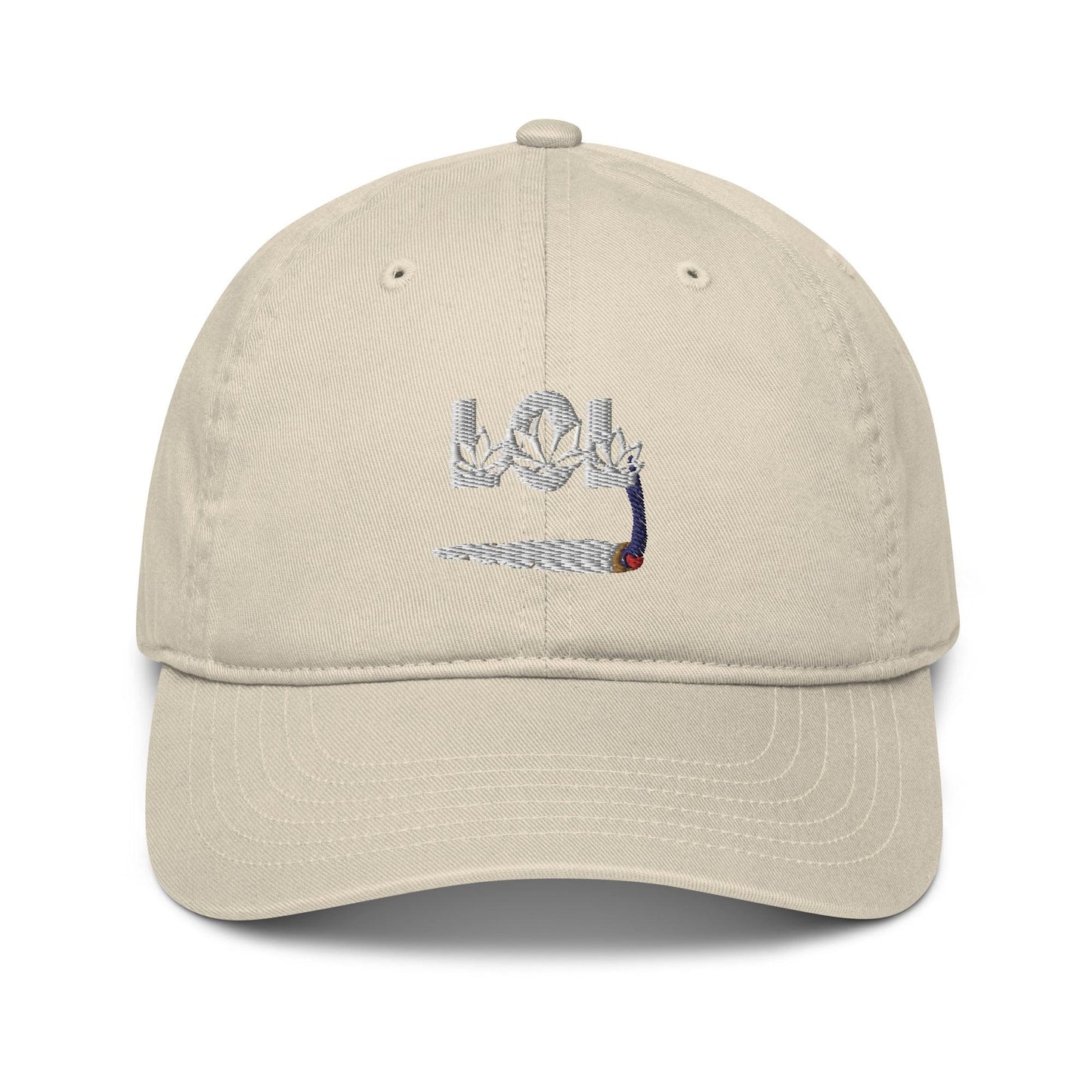 Zero Chill, Full Leaf: LOL Pot Burn Organic Dad Hat - Premium Hats from Lizard Vigilante - Just $29.99! Shop now at Lizard Vigilante
