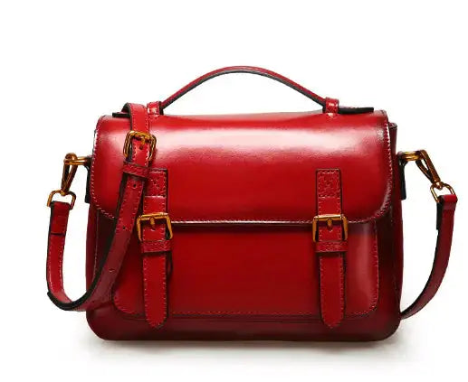 Women's Cowhide Leather Messenger Pouch