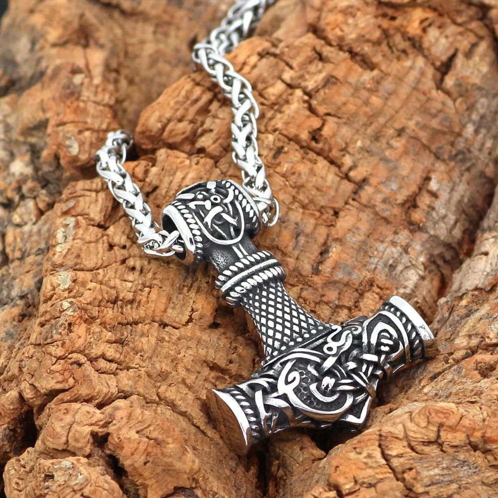 Vikings Hammer of Thor Stainless Steel Necklace