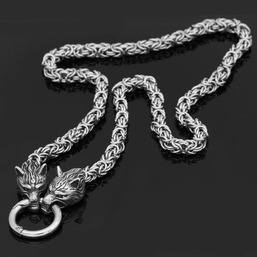 Vikings Wolf Head Stainless Steel Chain