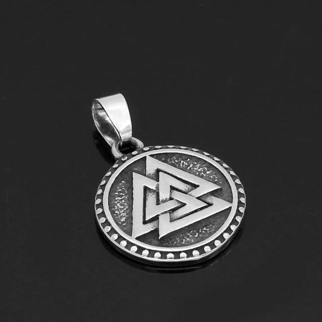 Vikings Valknut Solid Stainless Steel Necklace