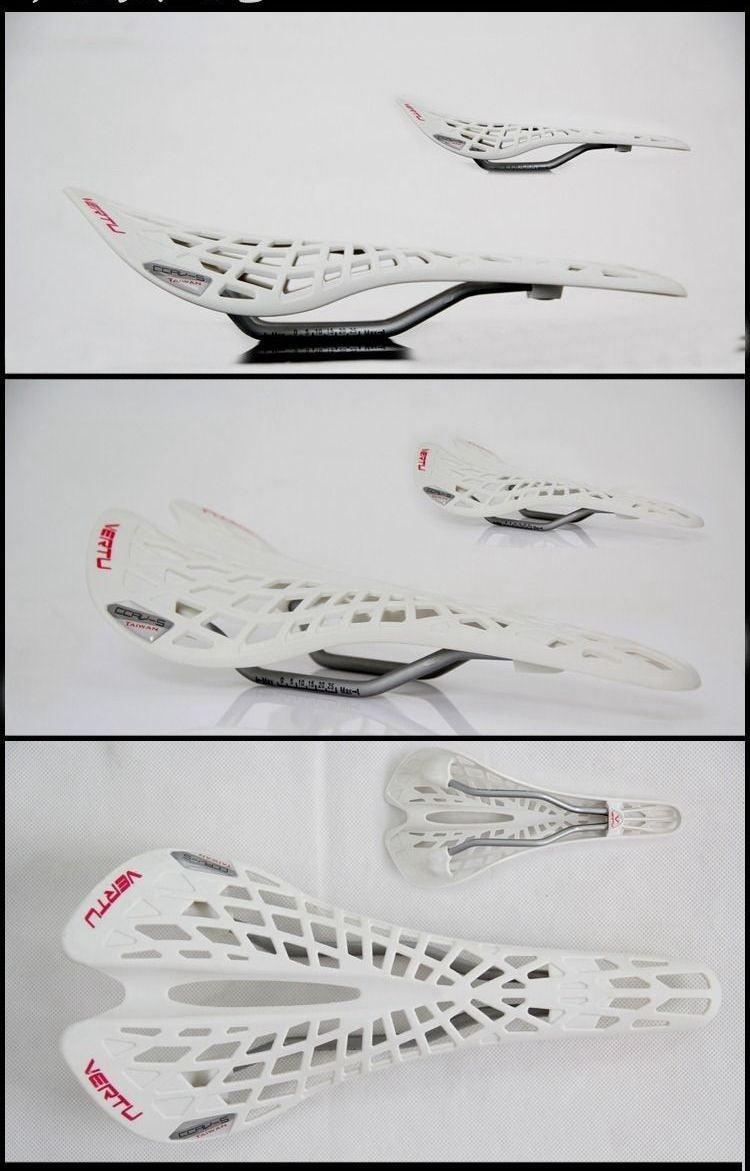 Mountain Super Light Plastic Bicycle Saddle Bike Saddle Seat PVC Cushion Hollow Seat Saddle Ultra Light Cycling Bicycle Seat Saddle Hollow Ergonomic Shock Absorption Water Resistant Protection