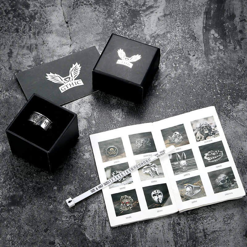 Howling Lone Wolf Stainless Steel Ring