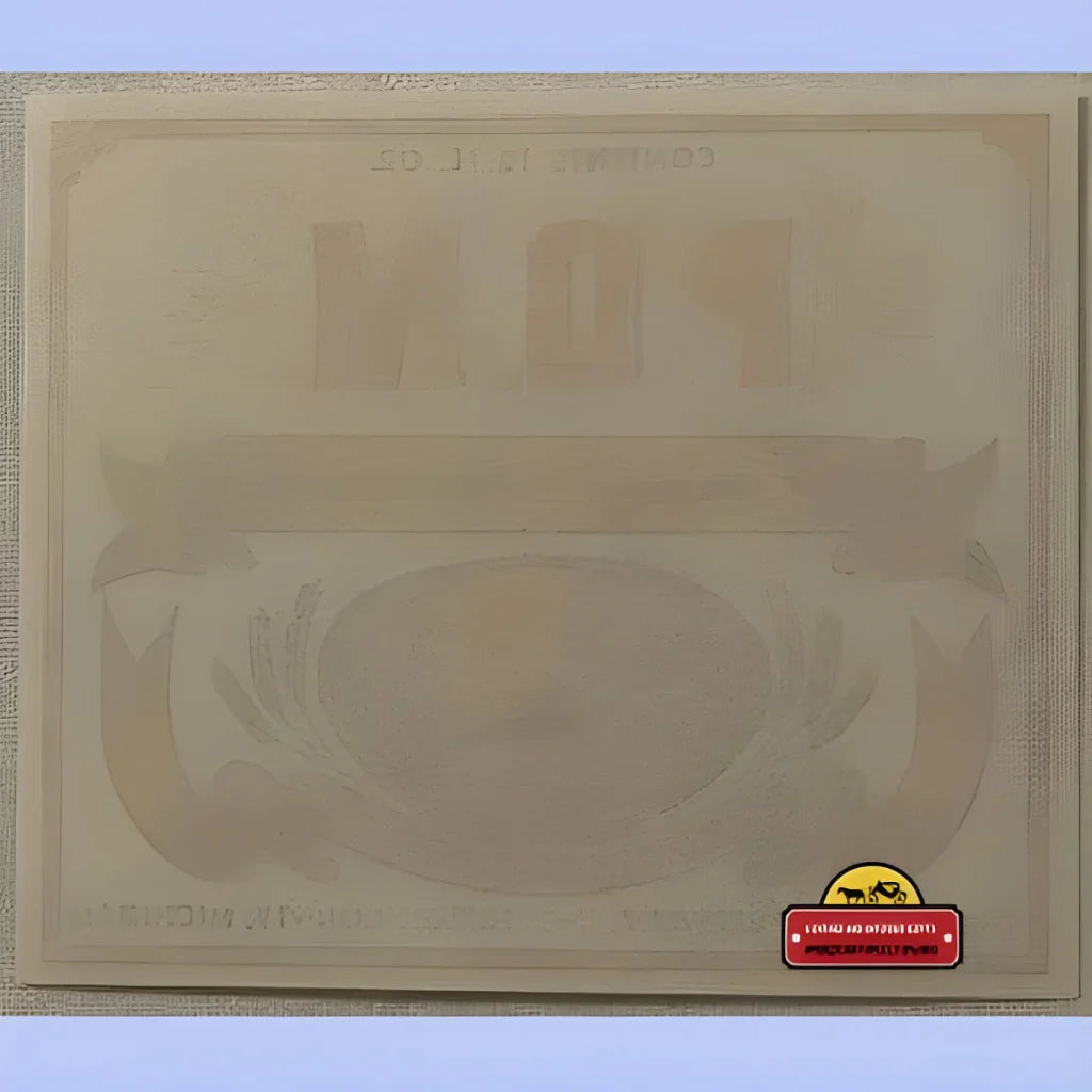 Rare 1950s Pride of Michigan Beer Label Antique Vintage Collectible