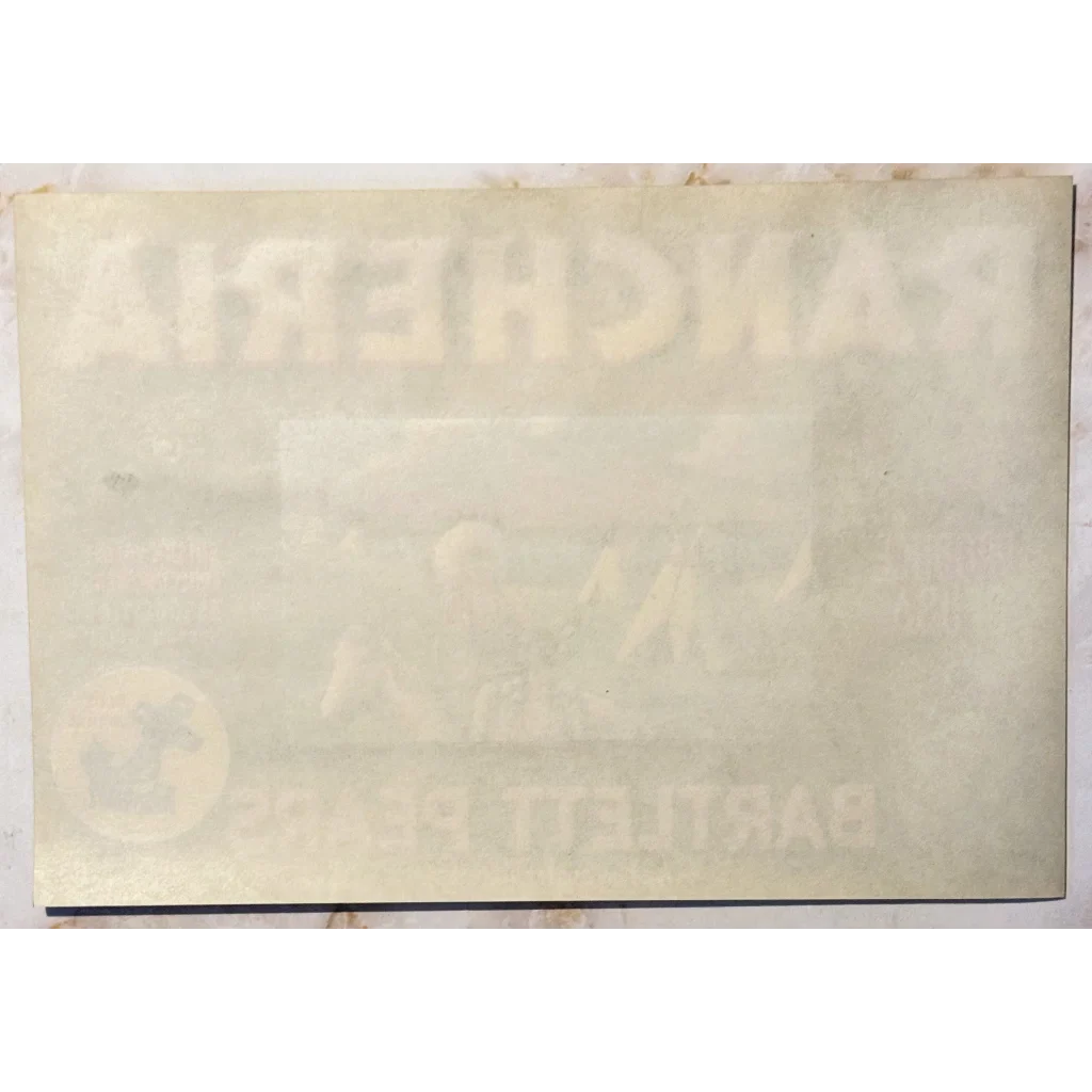 Rare 1950s Rancheria Pear Label with Native American Scene