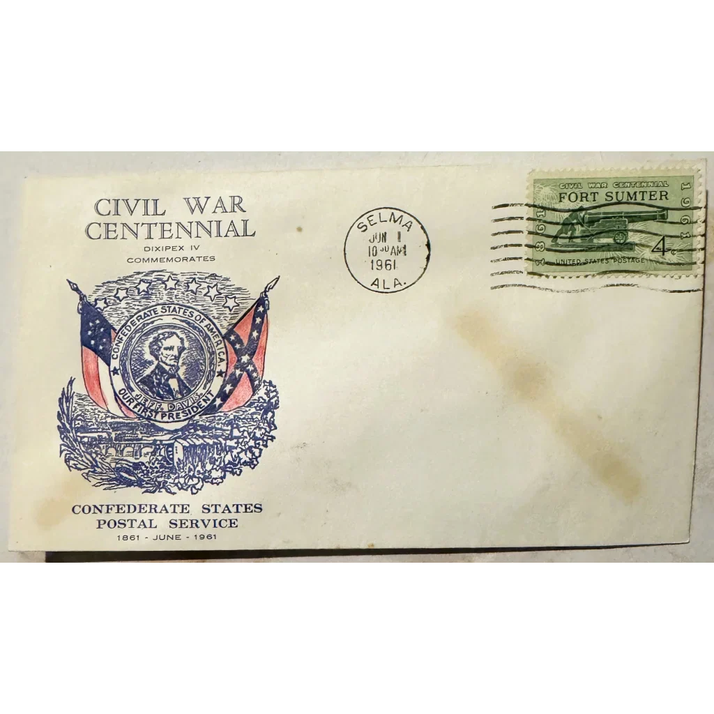 Rare 1961 Civil War Jefferson Davis Stamped Envelope Unearthed