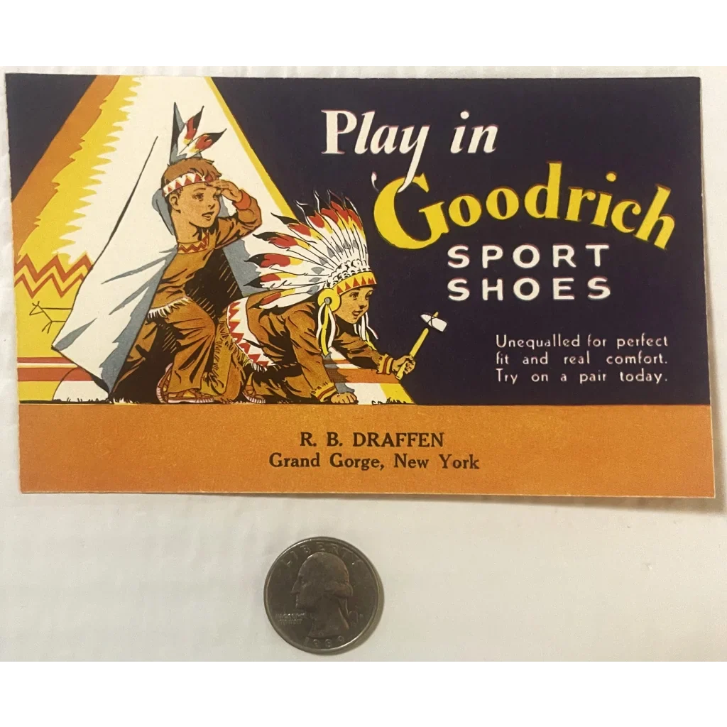 Rare 1920s BF Goodrich Sport Shoes Advertising Display from New York