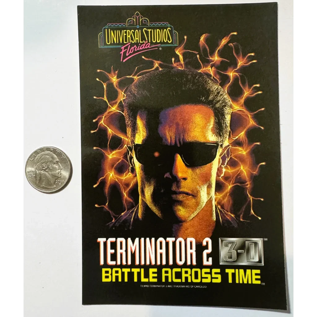 1996 Terminator 2: 3‑D Postcard — Universal Studios Attraction Memorabilia