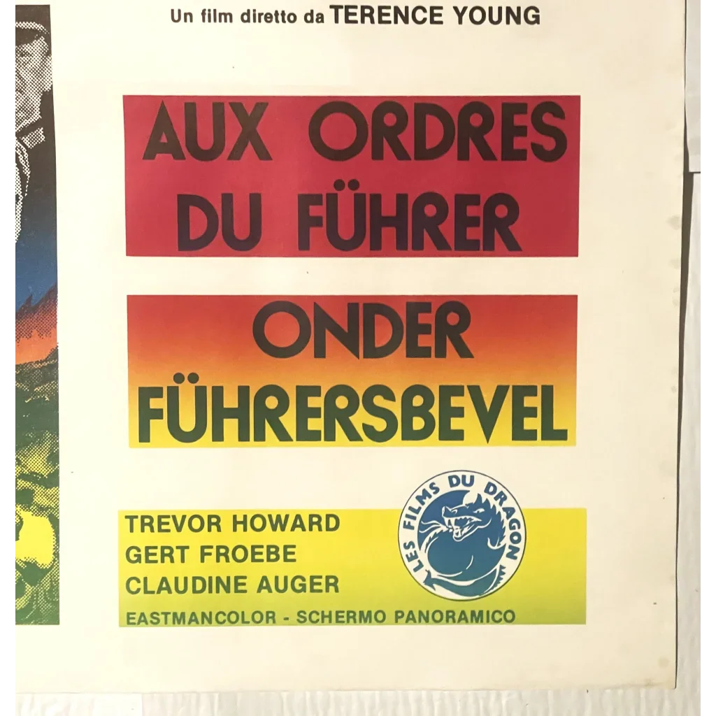 Rare Vintage Triple Cross Movie Poster 1966 Belgian Edition