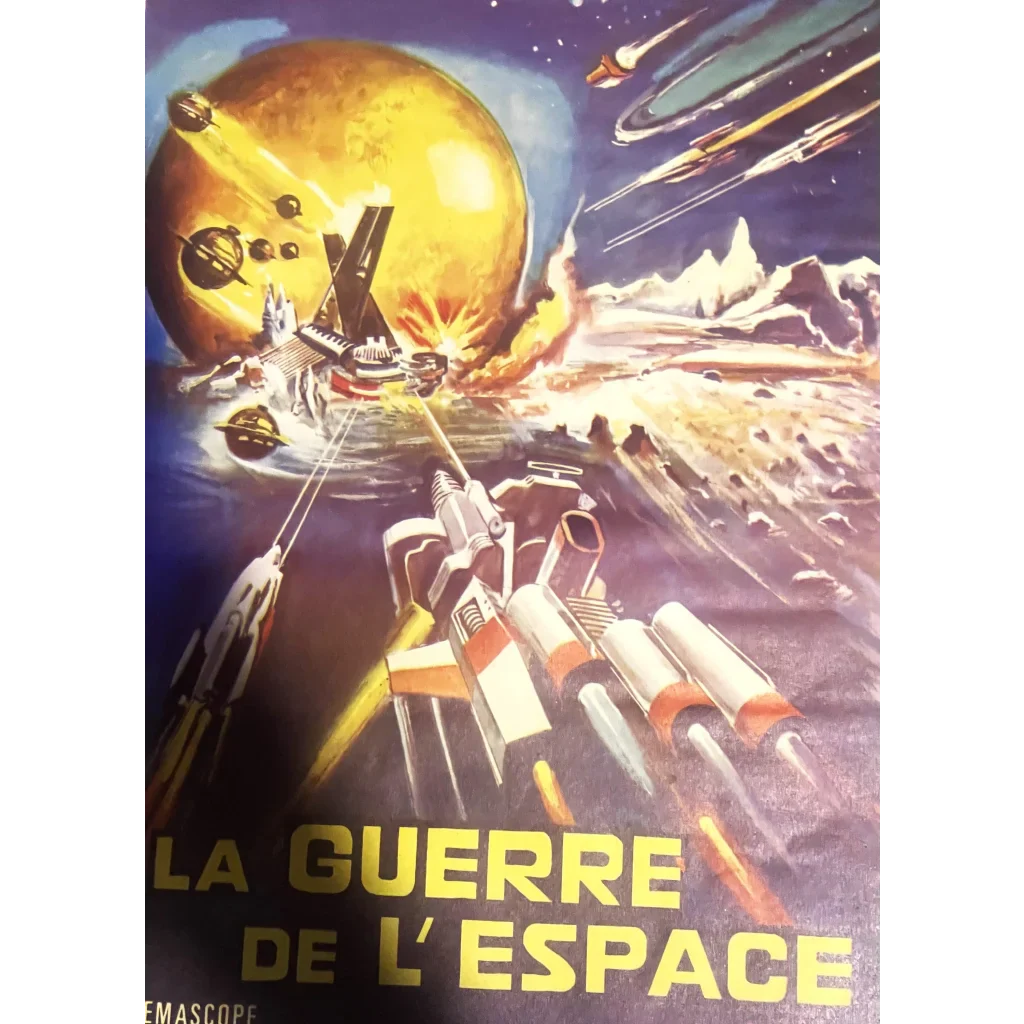 Rare Vintage Belgium Movie Poster The War in Space 1977