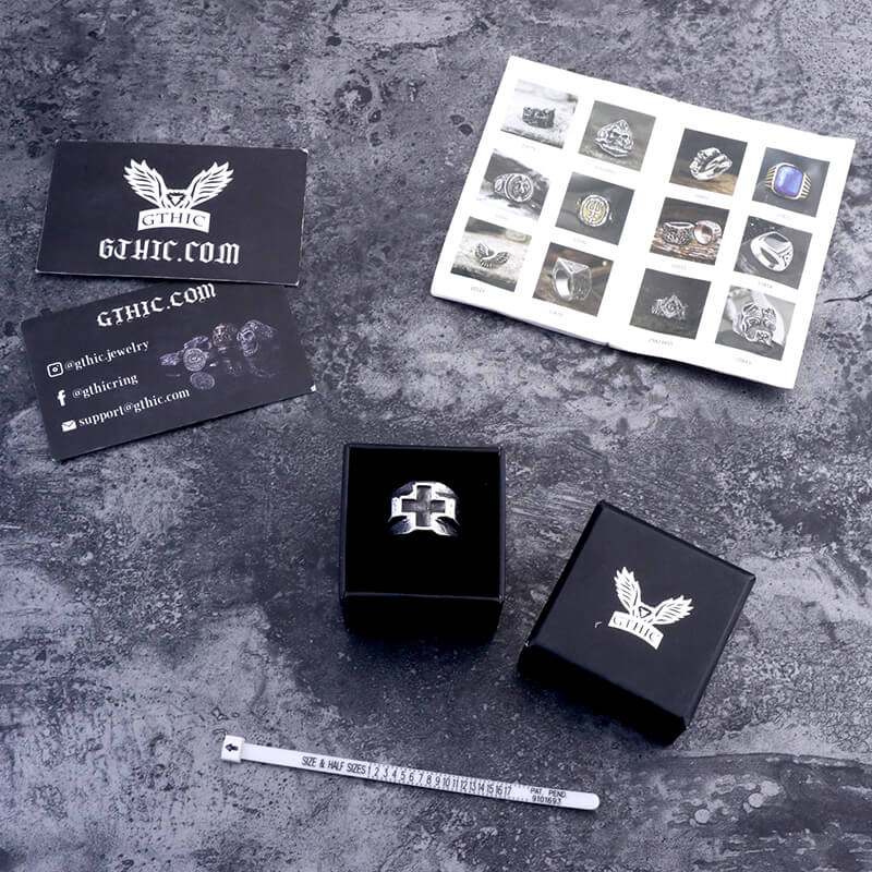 Retro Greek Cross Stainless Steel Ring