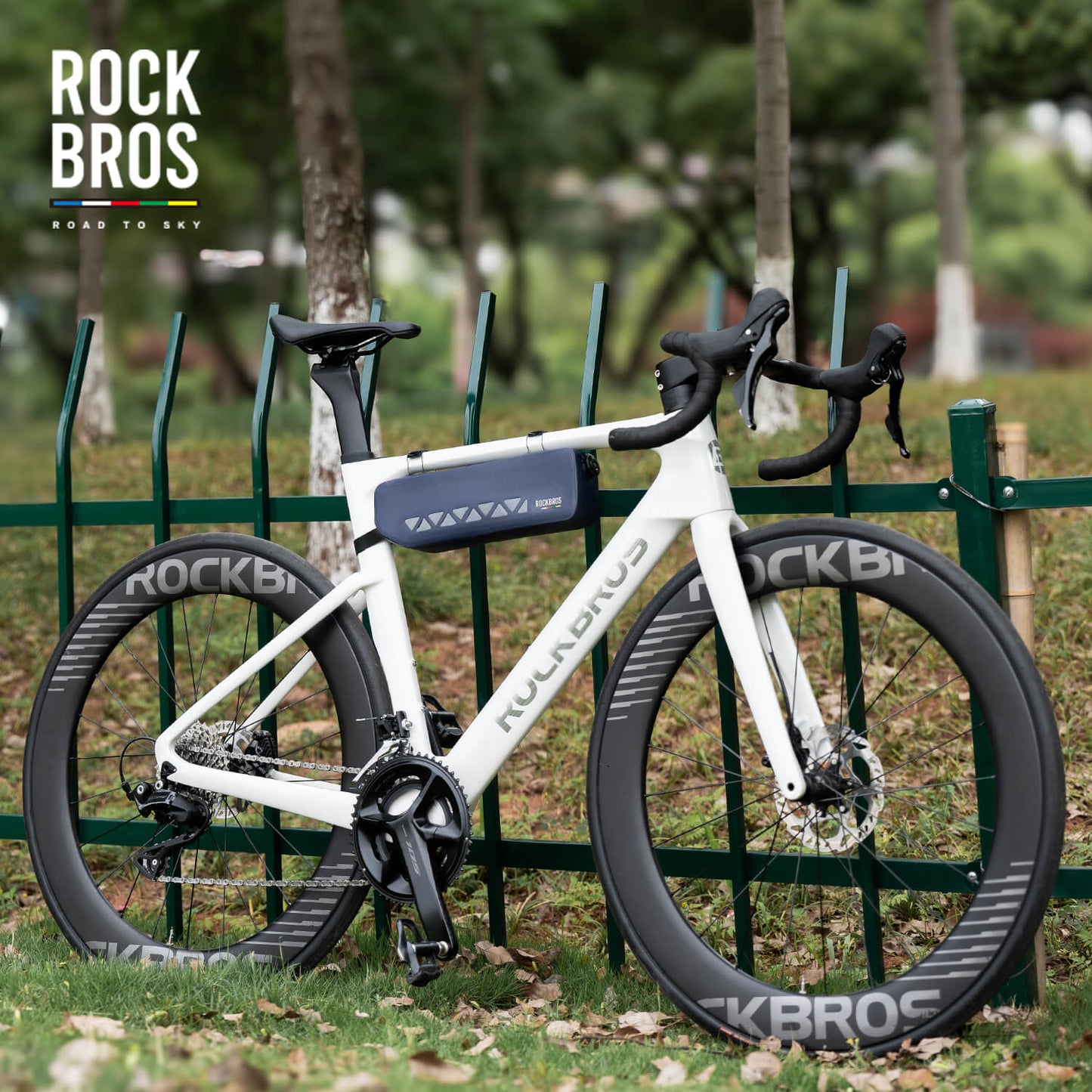 ROCKBROS 100% Waterproof Bike Frame Bag 1.7L Road-to-Sky