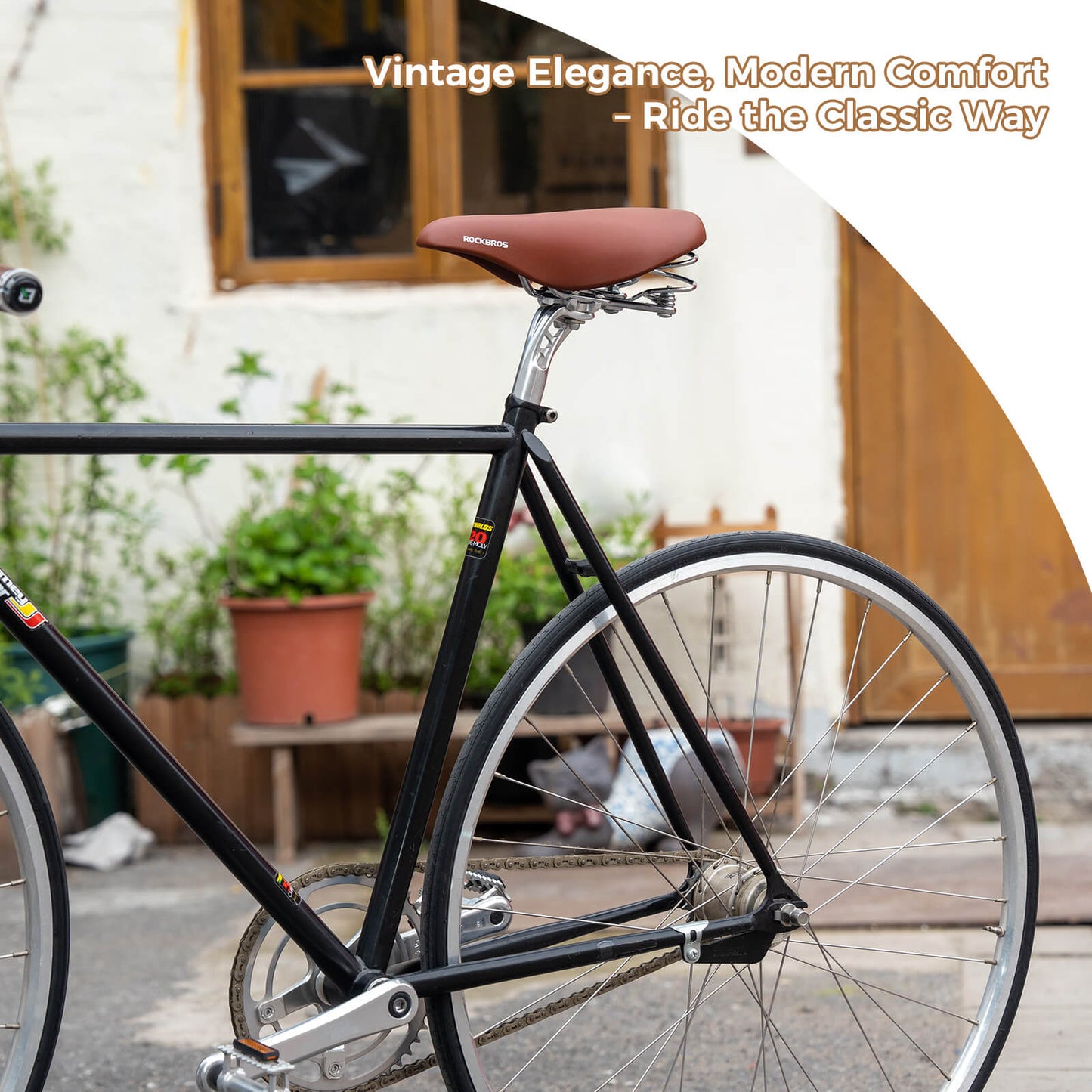 ROCKBROS Bike Saddle Retro Style