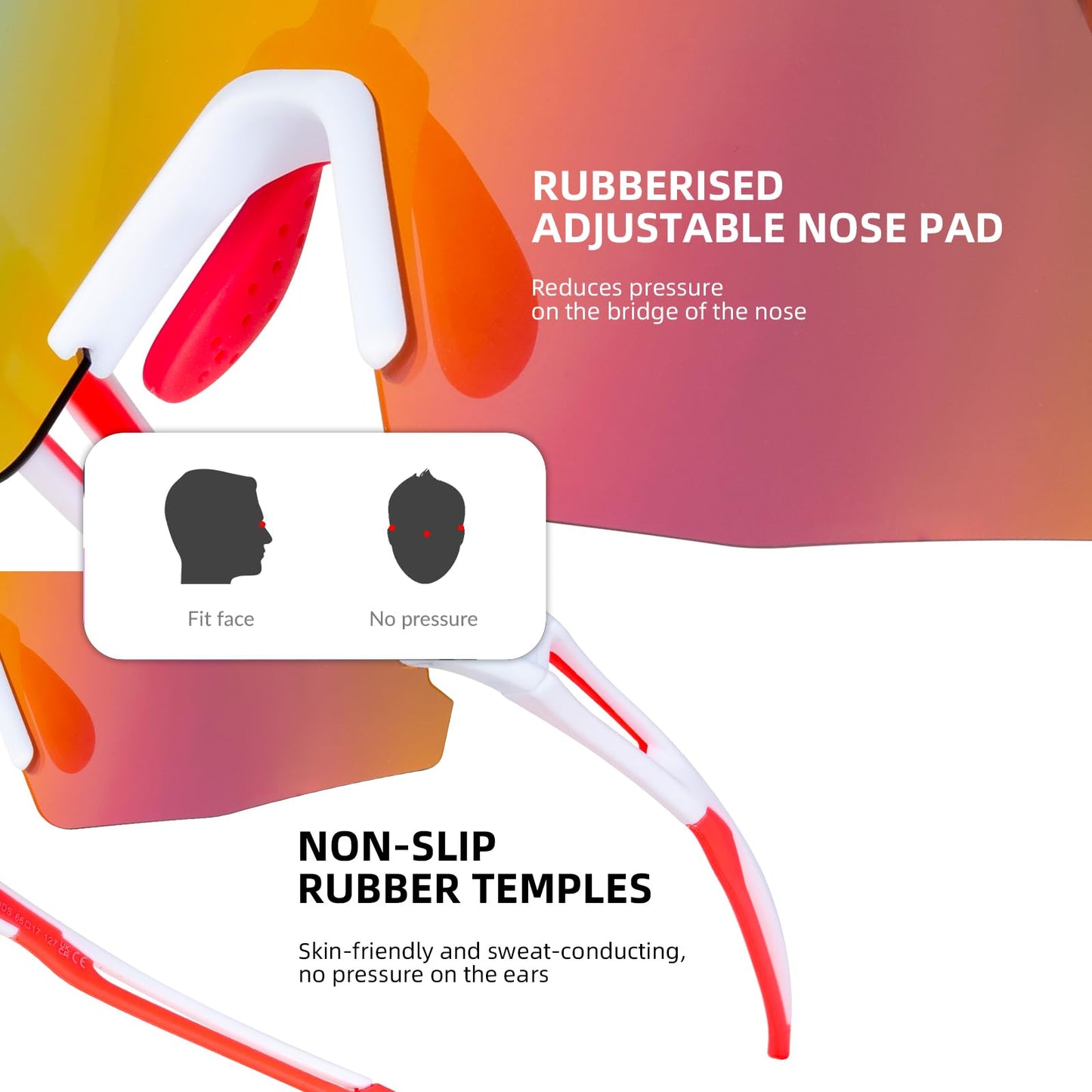 ROCKBROS Polarized Youth Kids UV400 Cycling Sports Sunglasses for Boys Girls Age 8-14