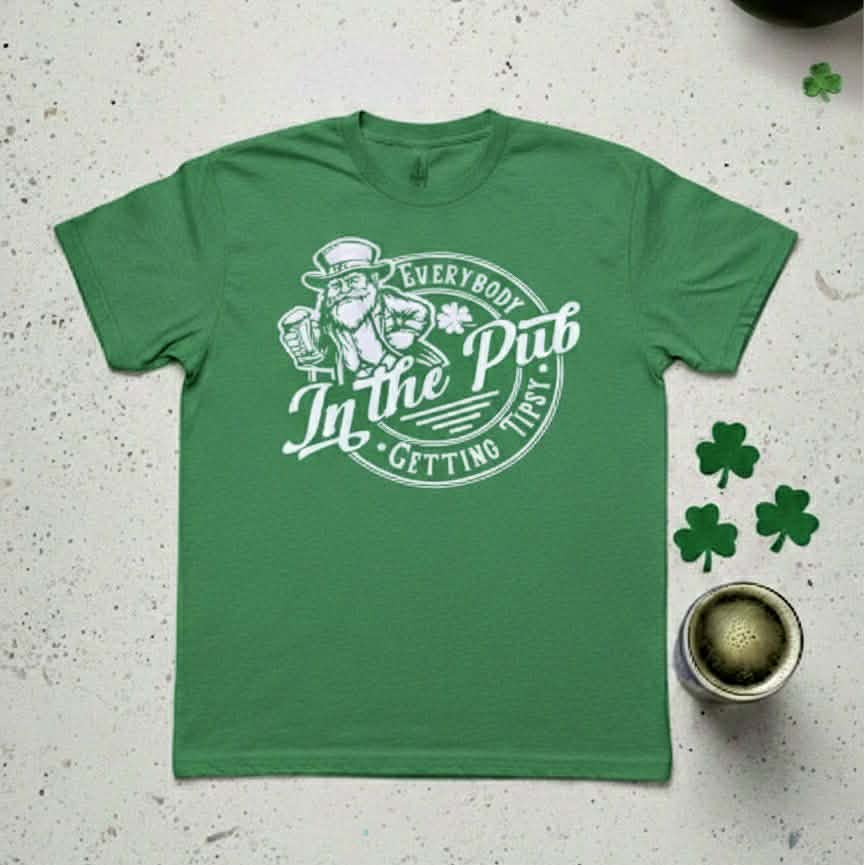 Men’s Handmade “Everybody in the Pub Getting Tipsy” St. Patrick’s Day Tee