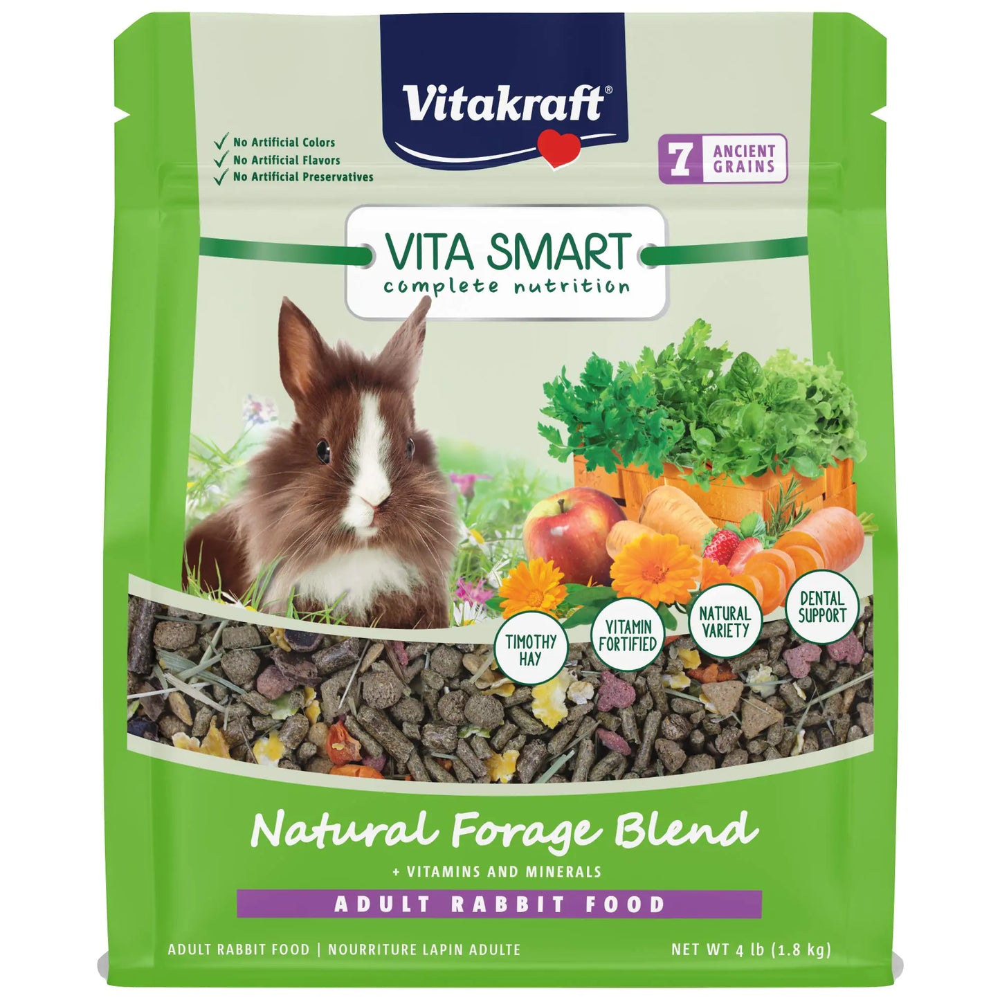 Vitakraft Vita Smart Complete Nutrition Pet Rabbit Food 4 Lb