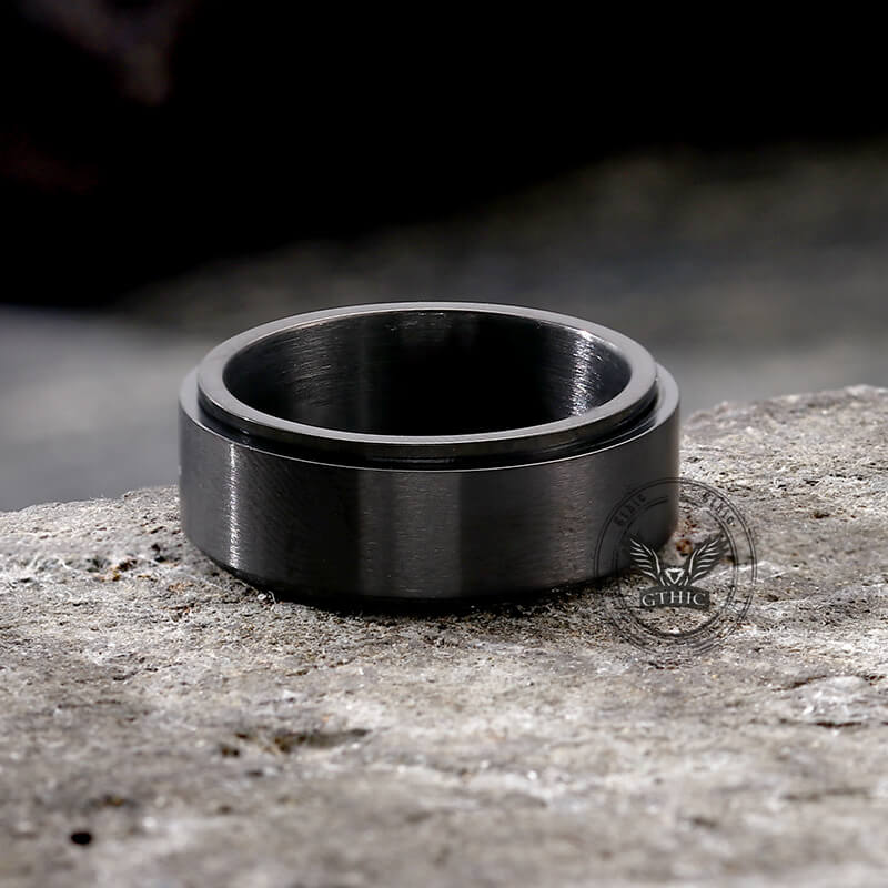 Simple Keep Fucking Going Spinner Stainless Steel Ring