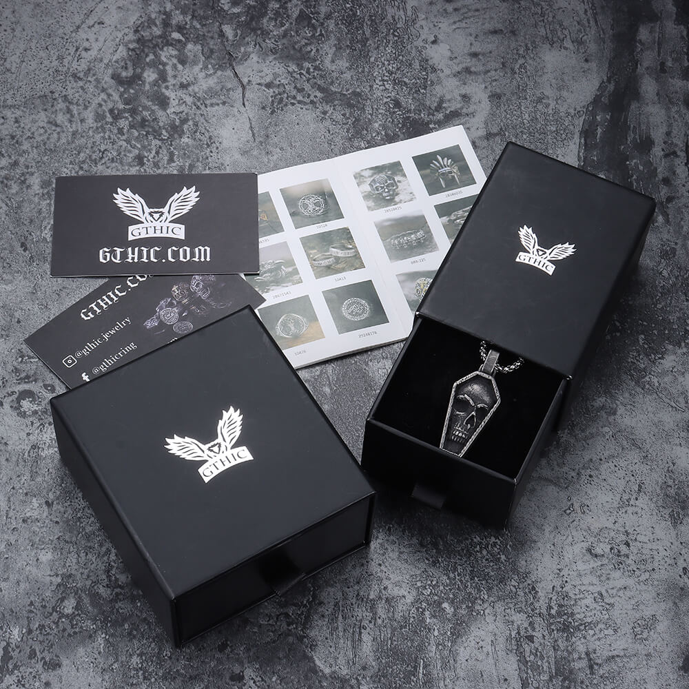 Skull Coffin Stainless Steel Pendant