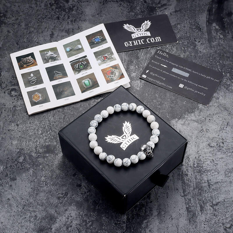 Skull Stainless Steel Beads Bracelet