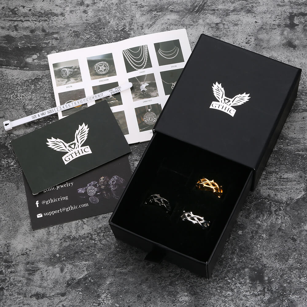 Thorn Vine Braided Stainless Steel Ring