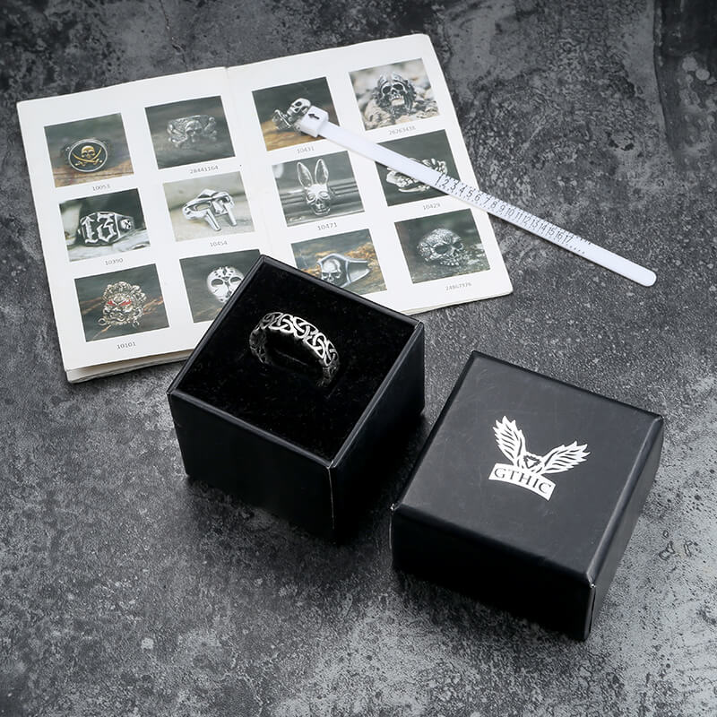 Triangle Celtic Knot Stainless Steel Viking Ring