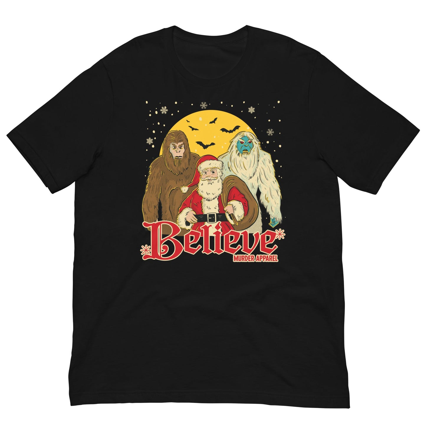 Bigfoot Yeti Santa T-Shirt