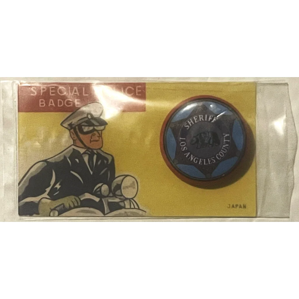 Rare Vintage 1950s LA Sheriff Tin Litho Special Police Badge