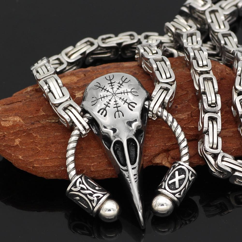 Vikings Helm of Awe Stainless Steel Necklace