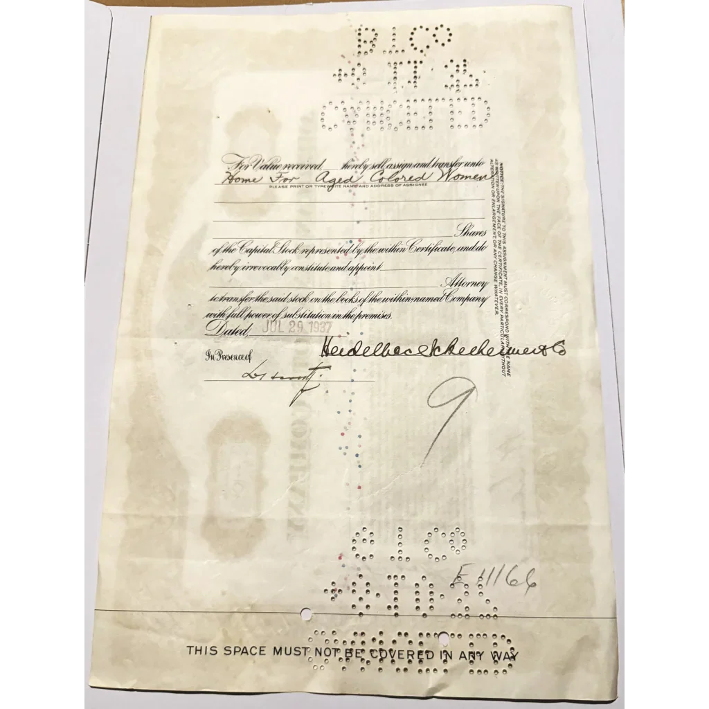 Rare American Bank Note Stock Certificate From the Roaring 20s