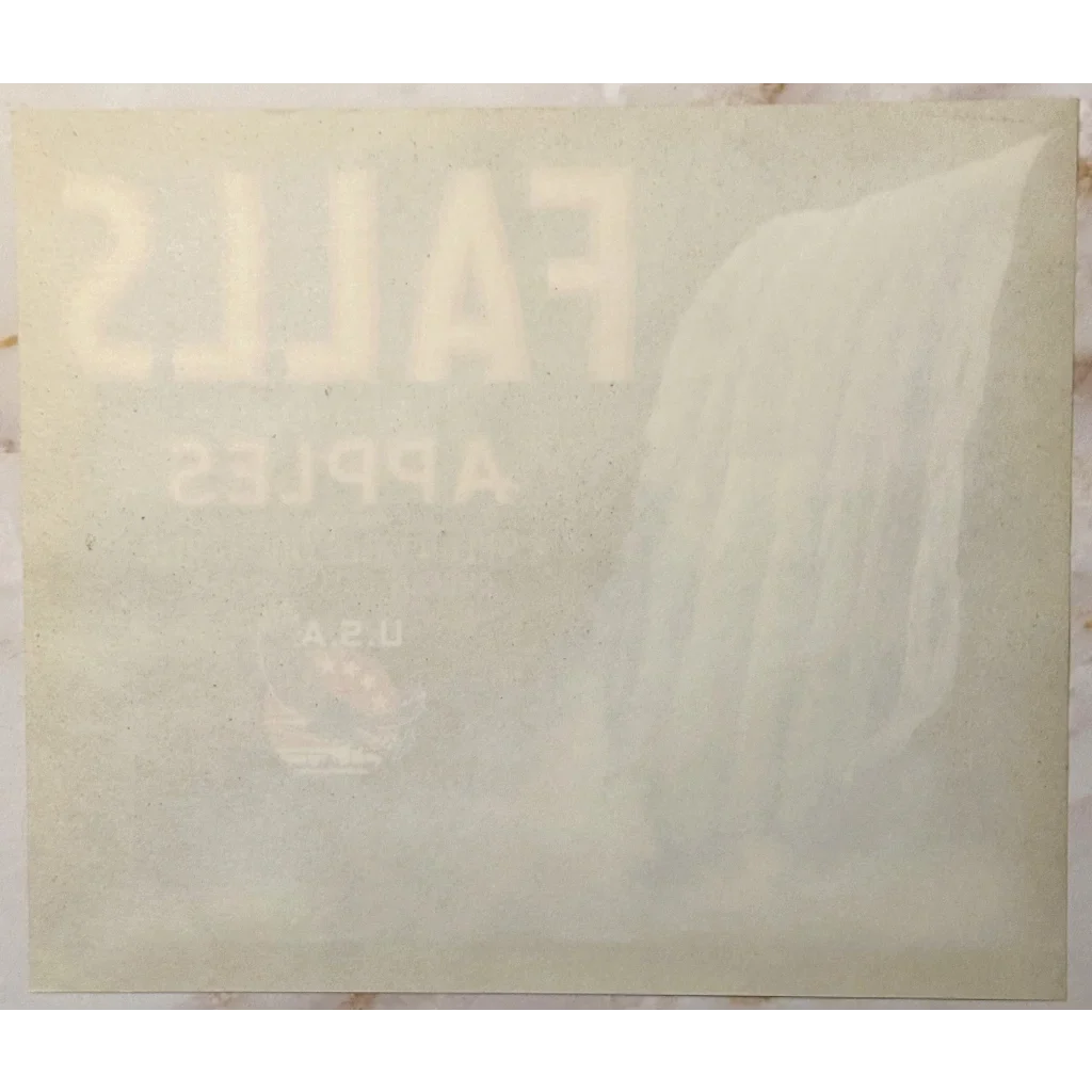 Vintage 1940s Falls Apples Crate Label from Chelan Falls Orchards