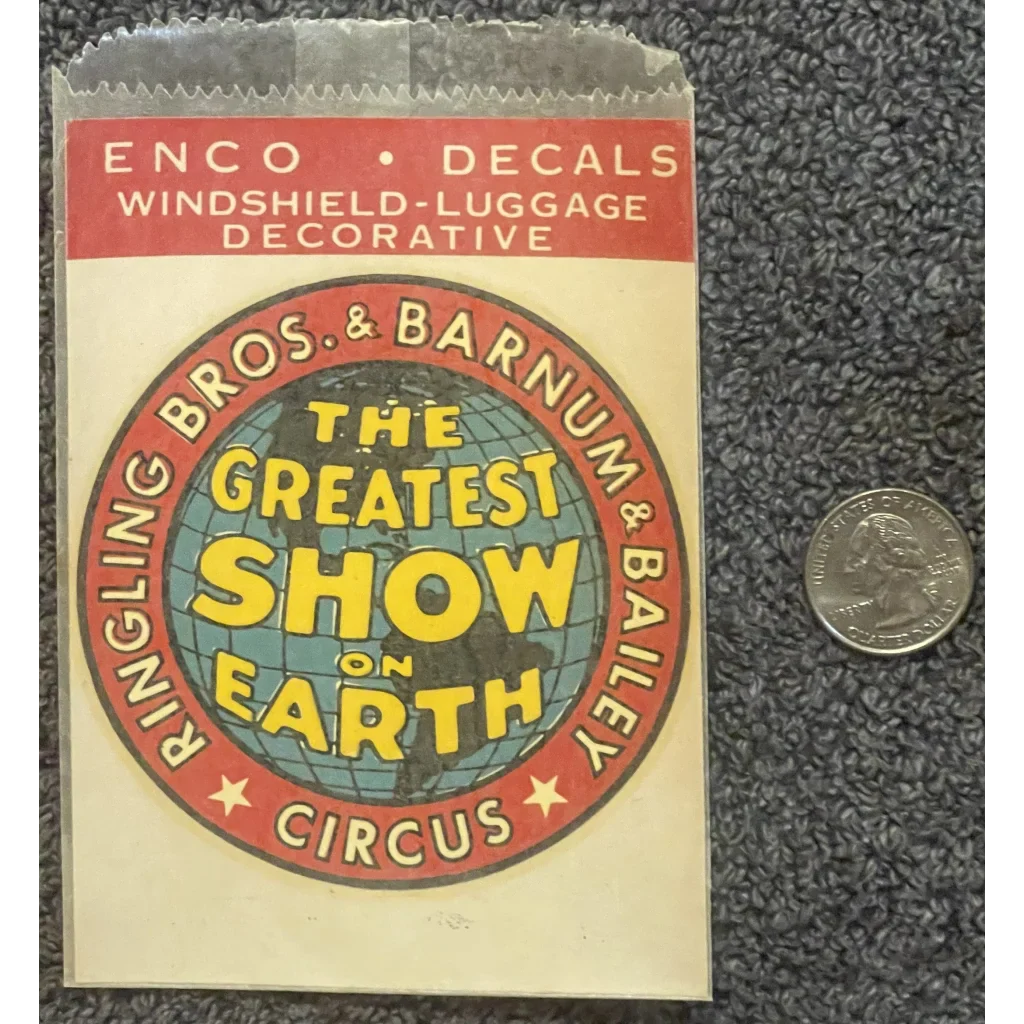 Vintage 1950s Ringling Bros Circus Decal Revives Golden Era Magic