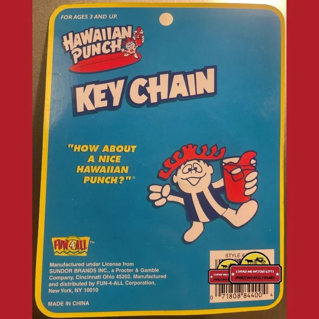Rare Vintage Hawaiian Punch Keychain Unopened for 30 Years